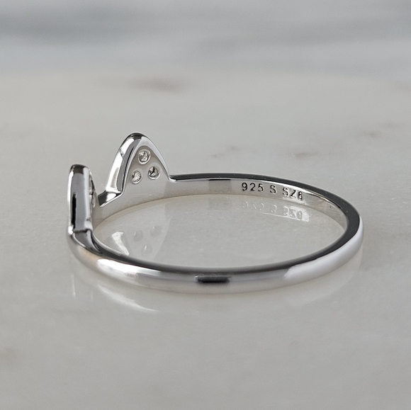 Cat Ear Ring, Solid 925 Sterling Silver Charmed Aroma Cat Collection - Picture 2 of 8